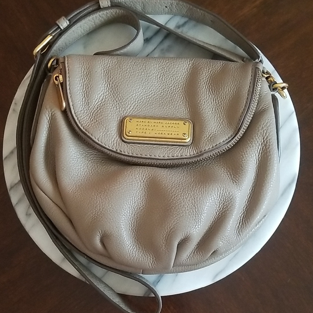 Marc by Marc Jacobs Beige Leather Crossbody Bag